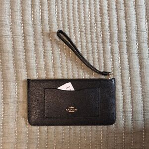 Coach Black Textured Wristlet